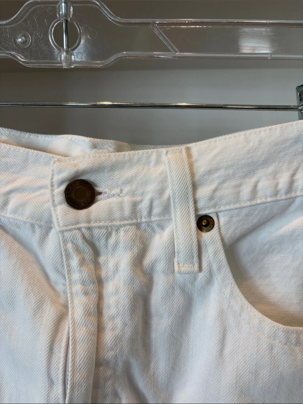 JCrew white jean shorts